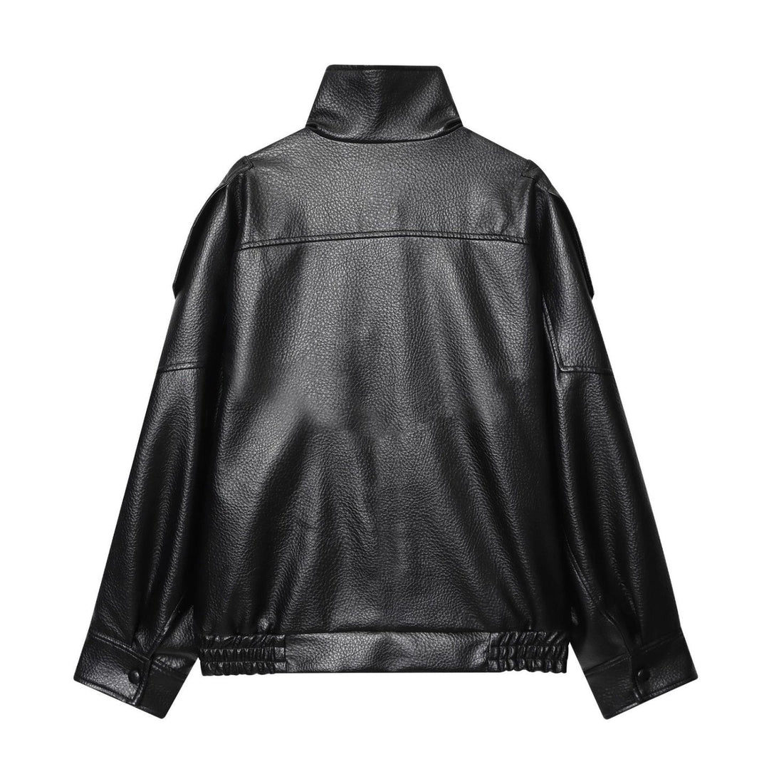 Beatriz - Casaco Feminino de Pele Sintética Estilo Streetwear