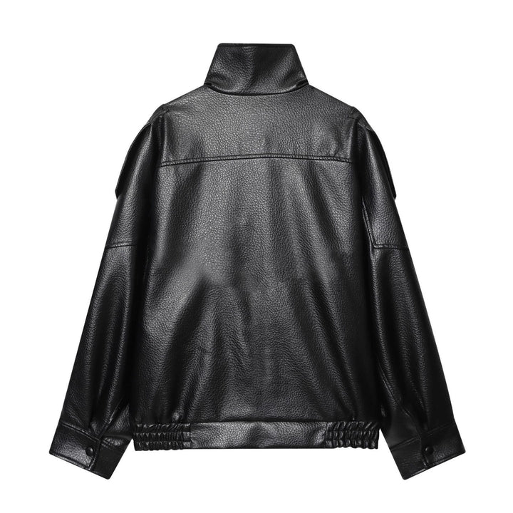 Beatriz - Casaco Feminino de Pele Sintética Estilo Streetwear