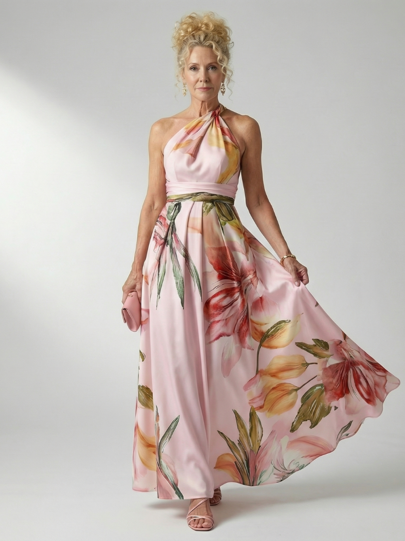 Amélia - Vestido Maxi Floral Leve