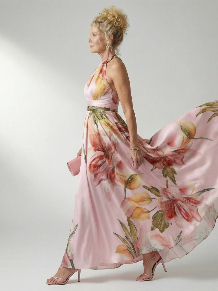 Amélia - Vestido Maxi Floral Leve