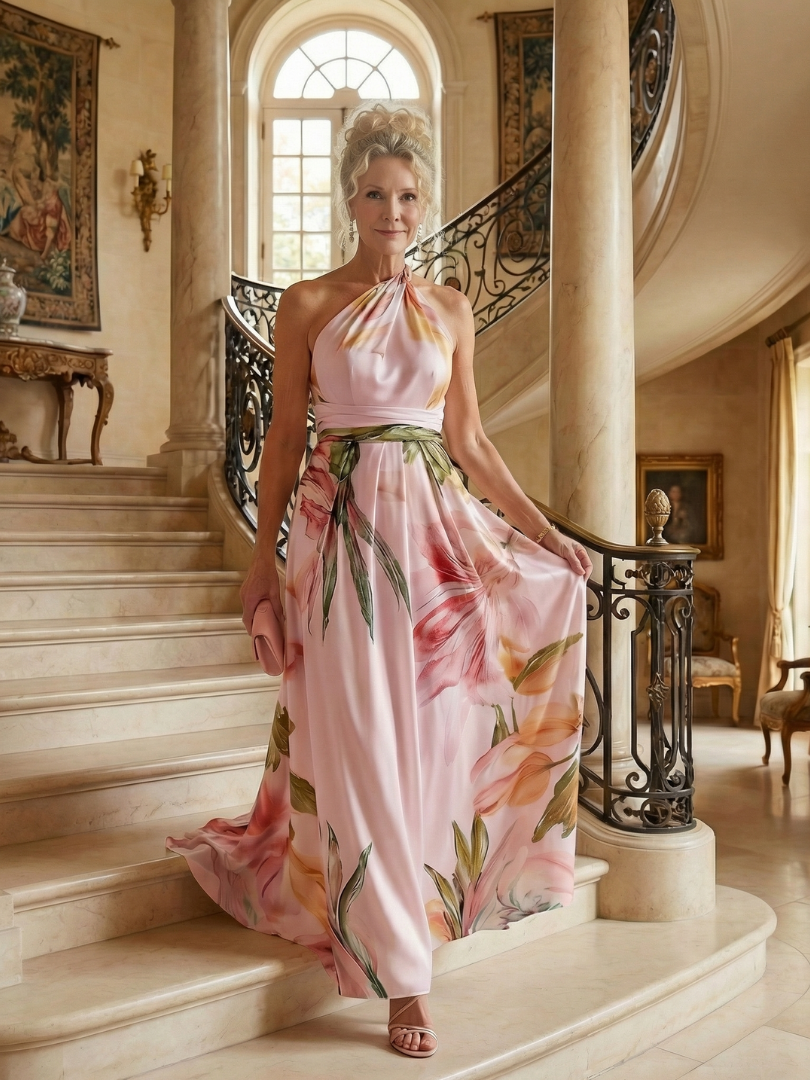 Amélia - Vestido Maxi Floral Leve