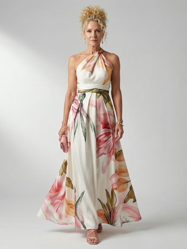 Amélia - Vestido Maxi Floral Leve