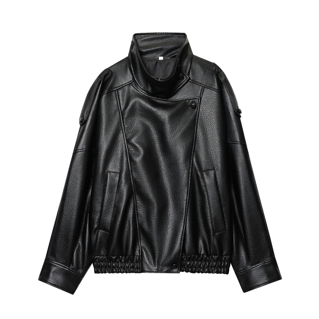 Beatriz - Casaco Feminino de Pele Sintética Estilo Streetwear