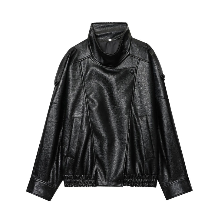 Beatriz - Casaco Feminino de Pele Sintética Estilo Streetwear
