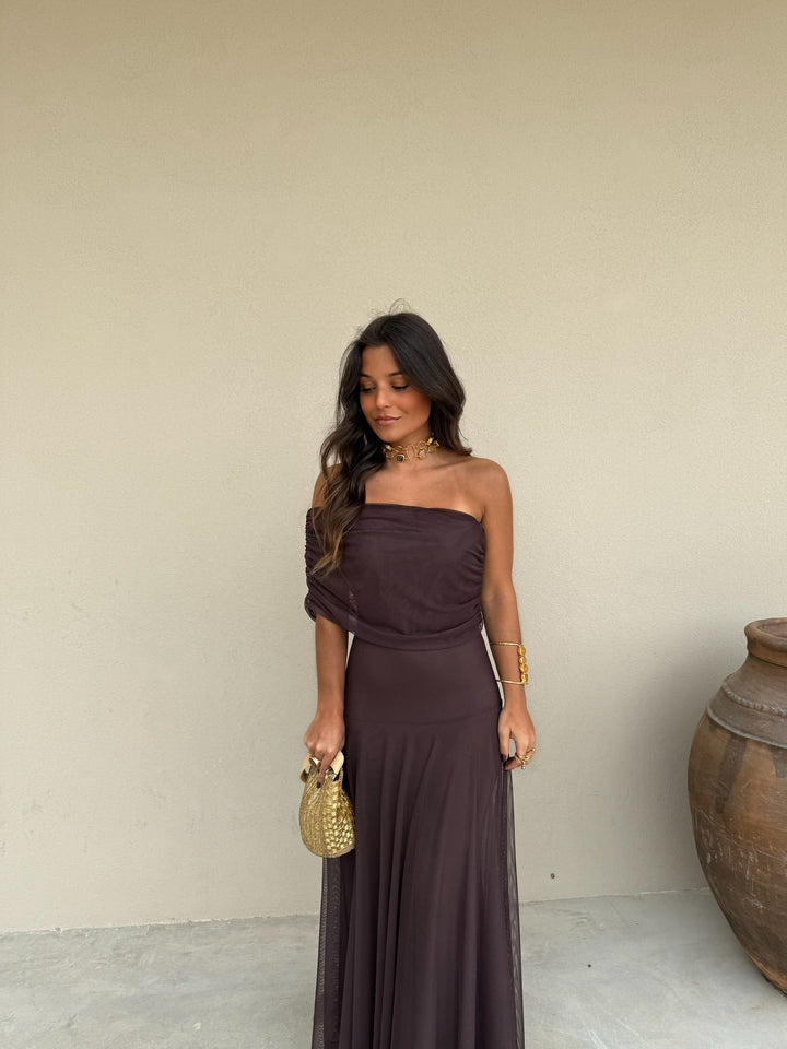 Toledo Dress in Brown