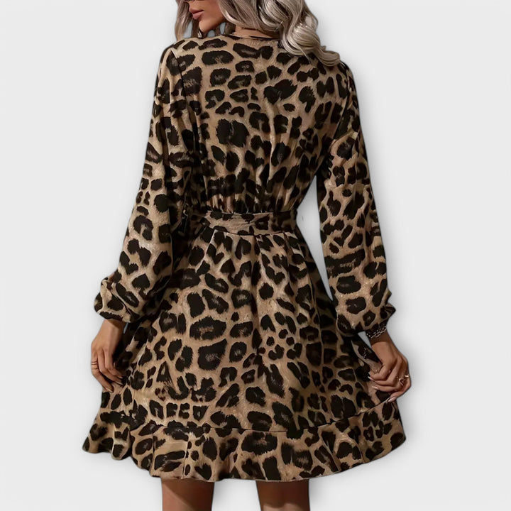 Juliana - Vestido de leopardo com cinto