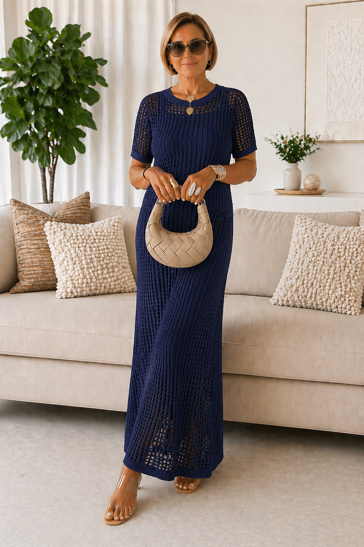 Elisabete - Vestido Maxi Longo com Interior