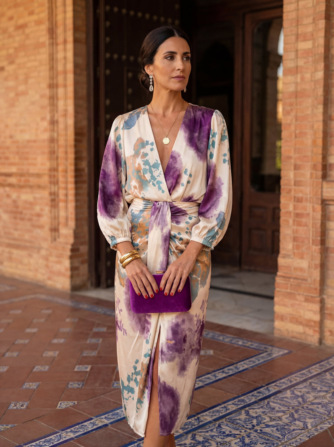 Valéria - Vestido elegante com decote em V
