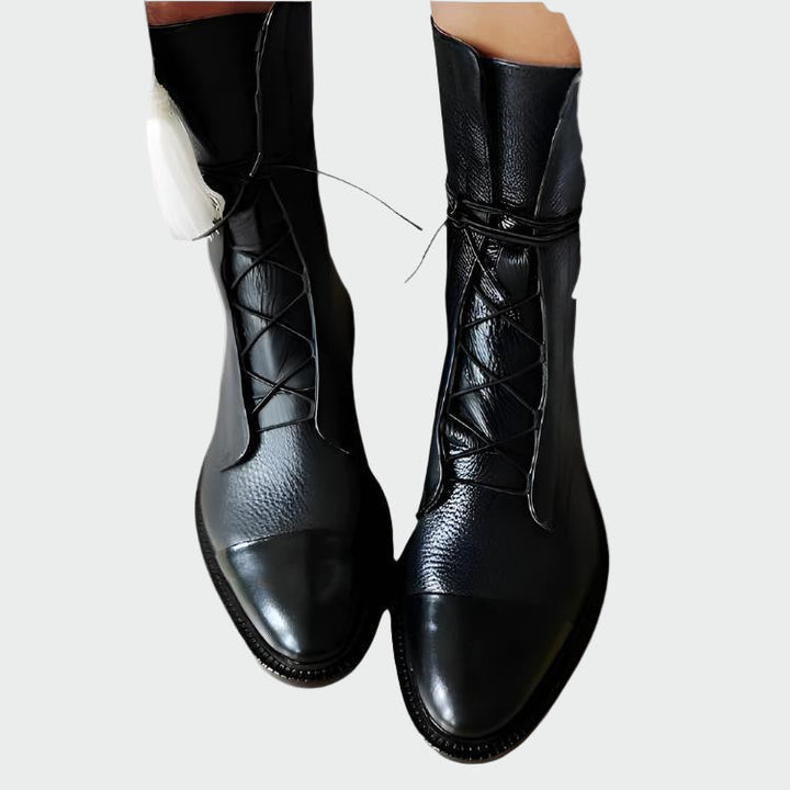 Maria - Botas de couro ortopédicas