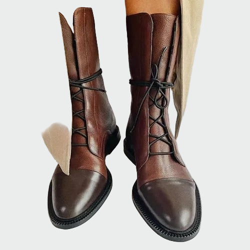 Maria - Botas de couro ortopédicas