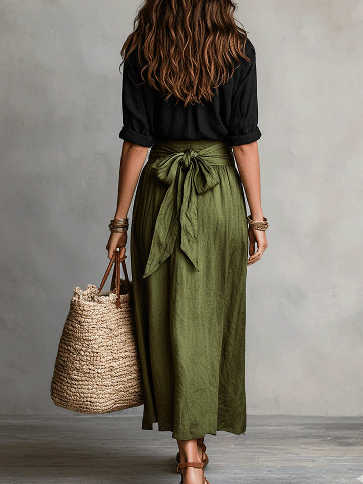 Vera - Conjunto Elegance Preto & Verde Oliva