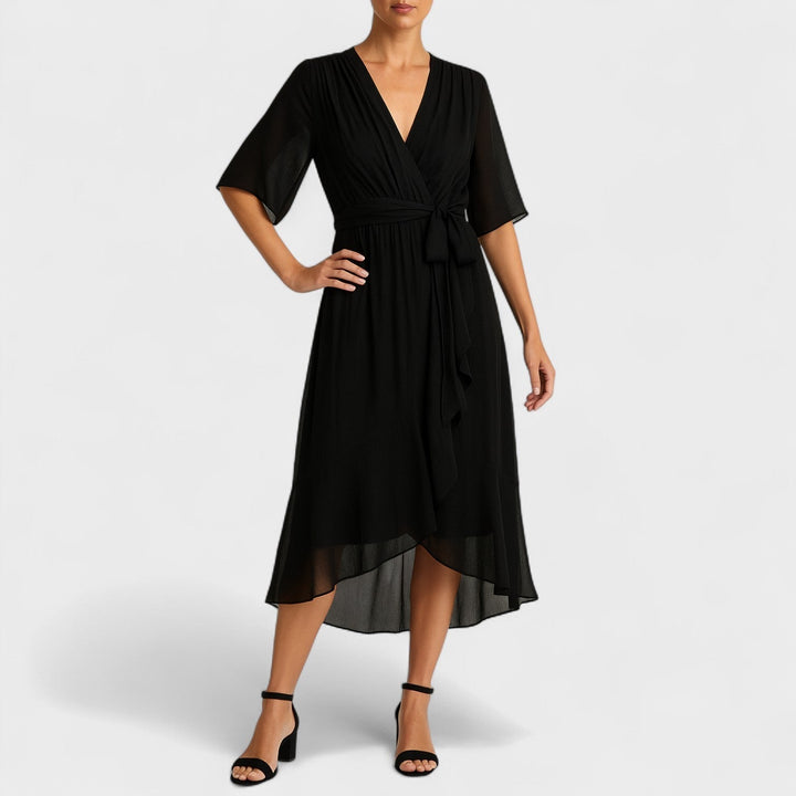 Mónica - Vestido elegante com cintura