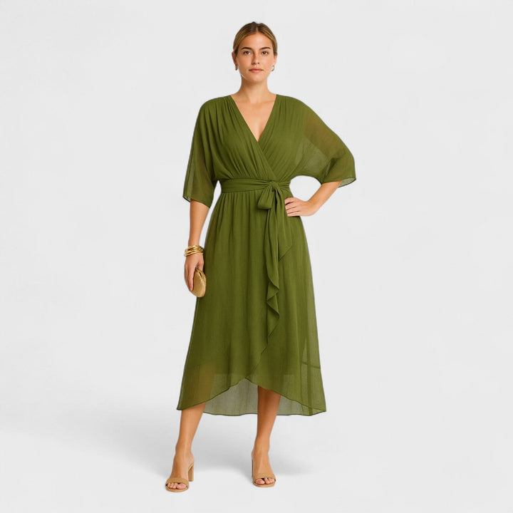 Mónica - Vestido elegante com cintura