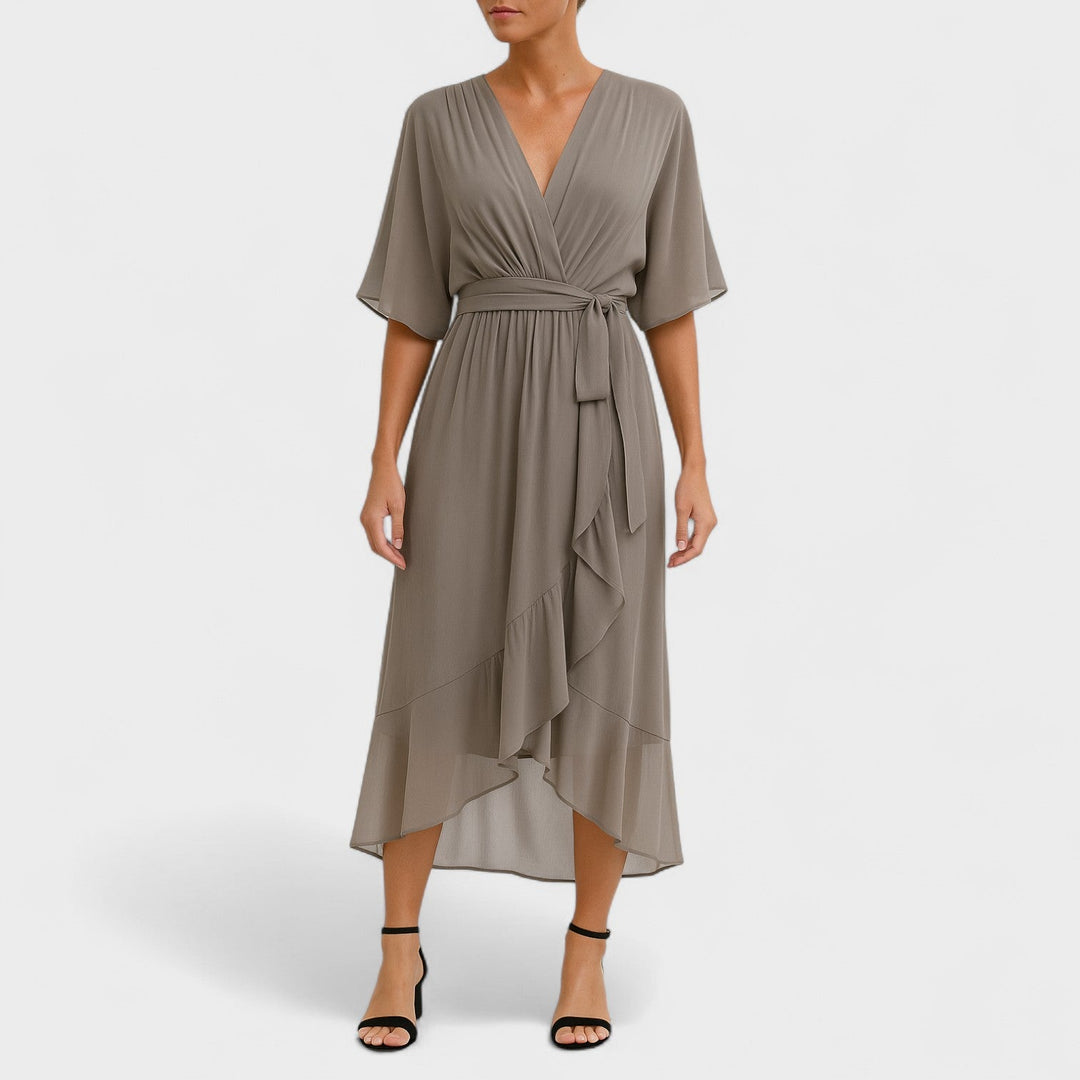 Mónica - Vestido elegante com cintura