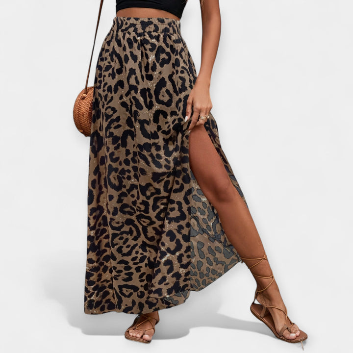 Lara - Saia Midi Leopardo