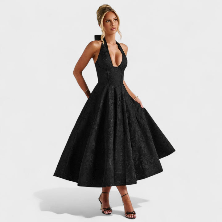 Elisa - Vestido midi texturado