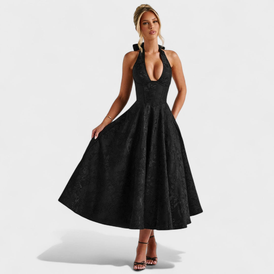 Elisa - Vestido midi texturado