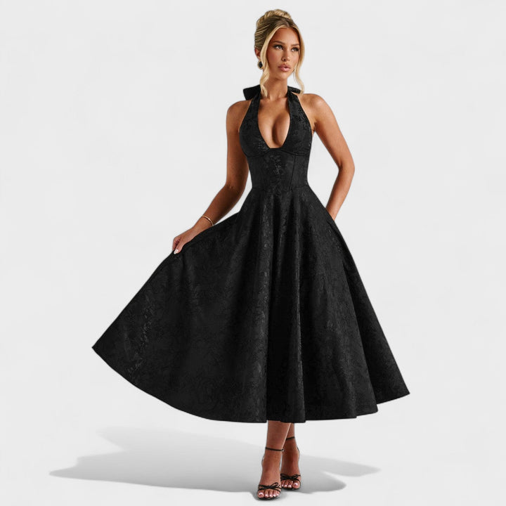 Elisa - Vestido midi texturado