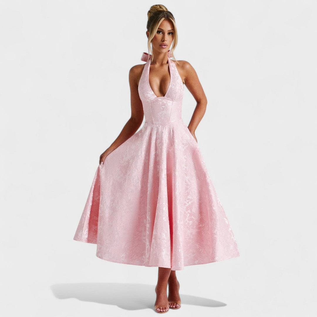 Elisa - Vestido midi texturado