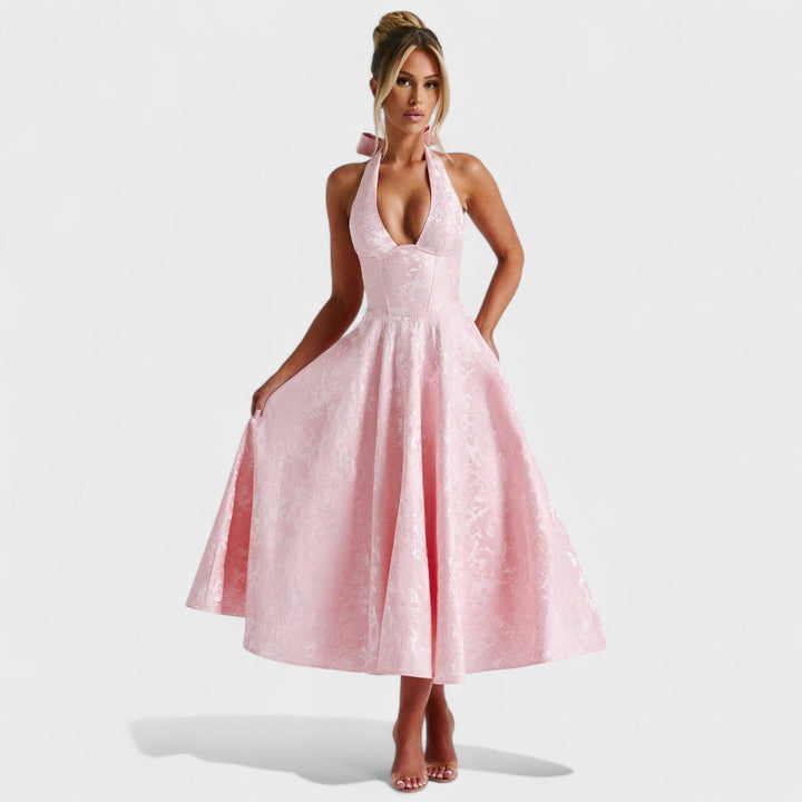 Elisa - Vestido midi texturado