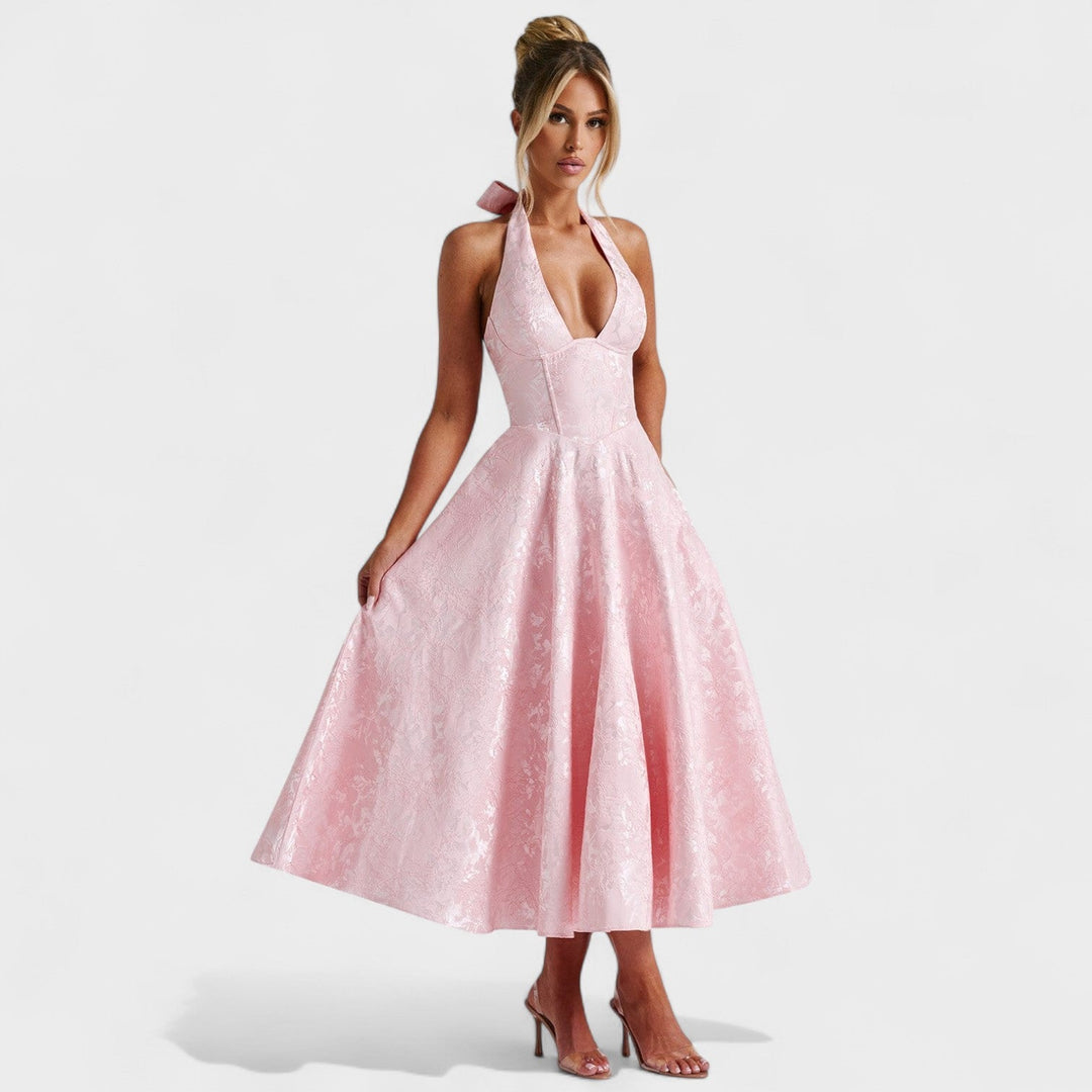 Elisa - Vestido midi texturado