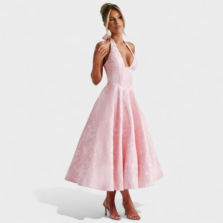 Elisa - Vestido midi texturado