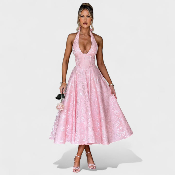 Elisa - Vestido midi texturado