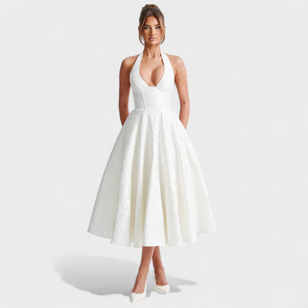 Elisa - Vestido midi texturado