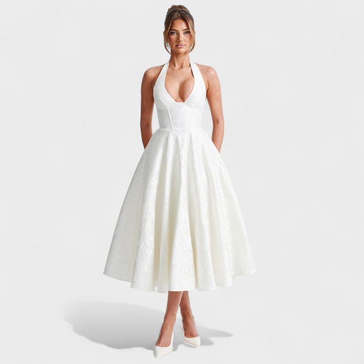 Elisa - Vestido midi texturado