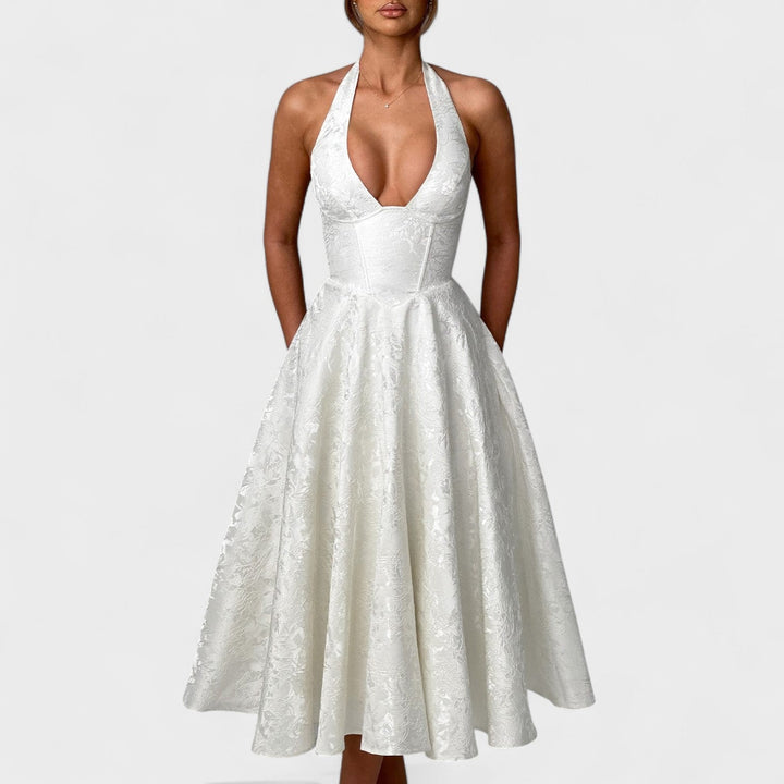 Elisa - Vestido midi texturado