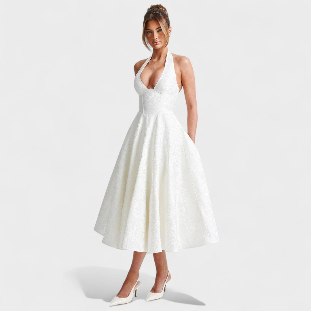 Elisa - Vestido midi texturado