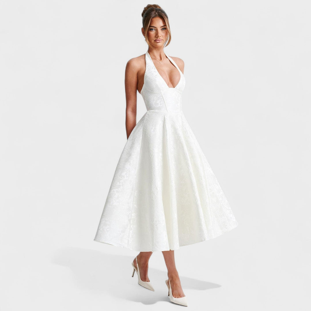 Elisa - Vestido midi texturado