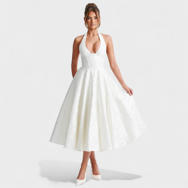 Elisa - Vestido midi texturado