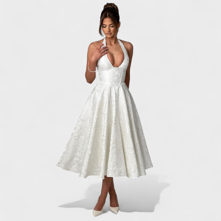 Elisa - Vestido midi texturado