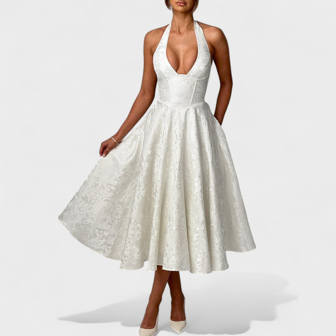 Elisa - Vestido midi texturado