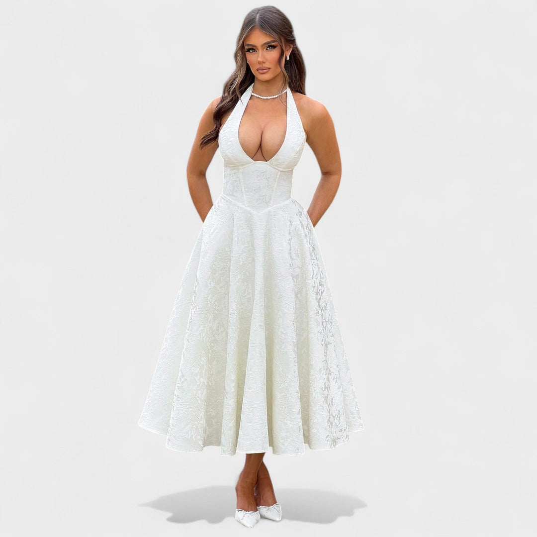 Elisa - Vestido midi texturado