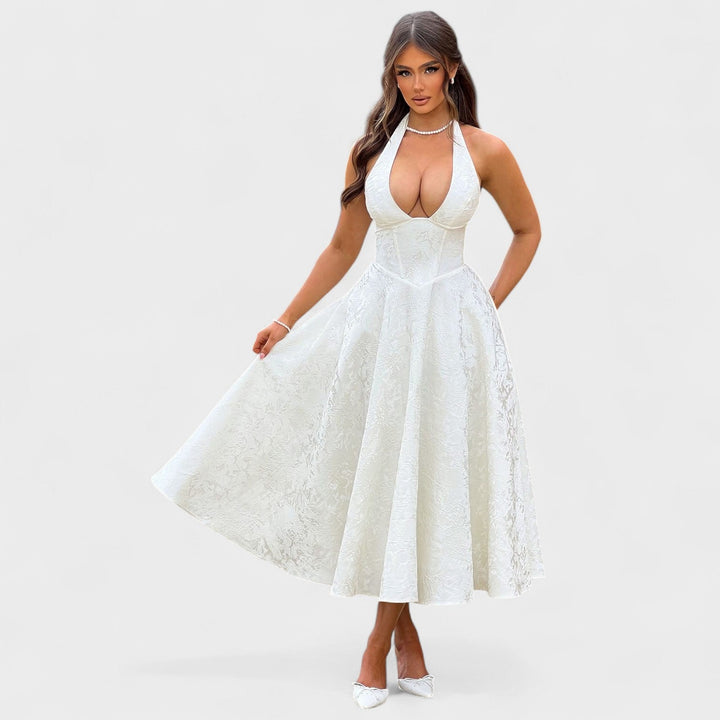Elisa - Vestido midi texturado
