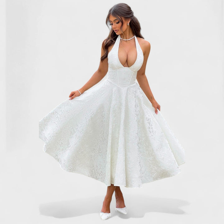 Elisa - Vestido midi texturado