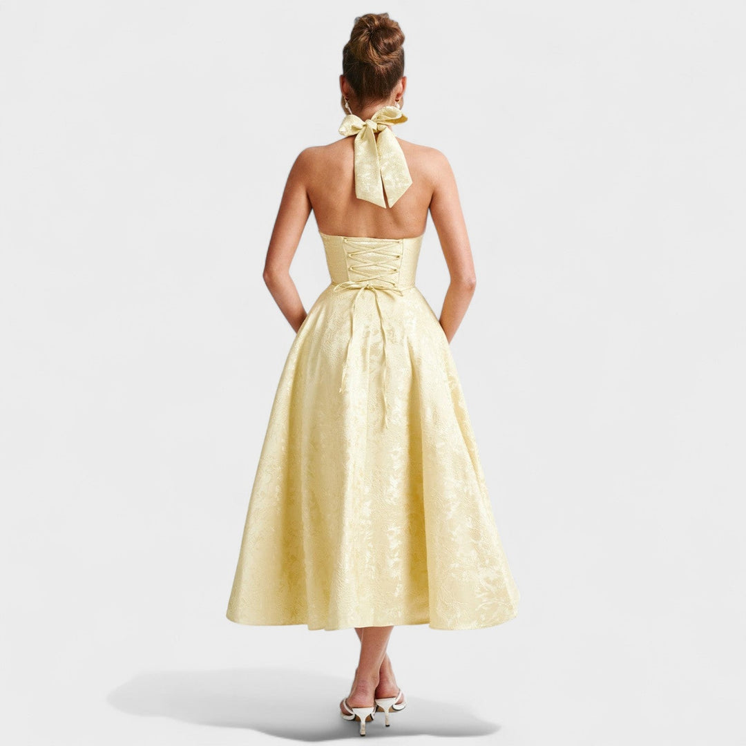 Elisa - Vestido midi texturado