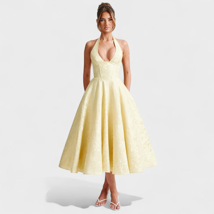 Elisa - Vestido midi texturado