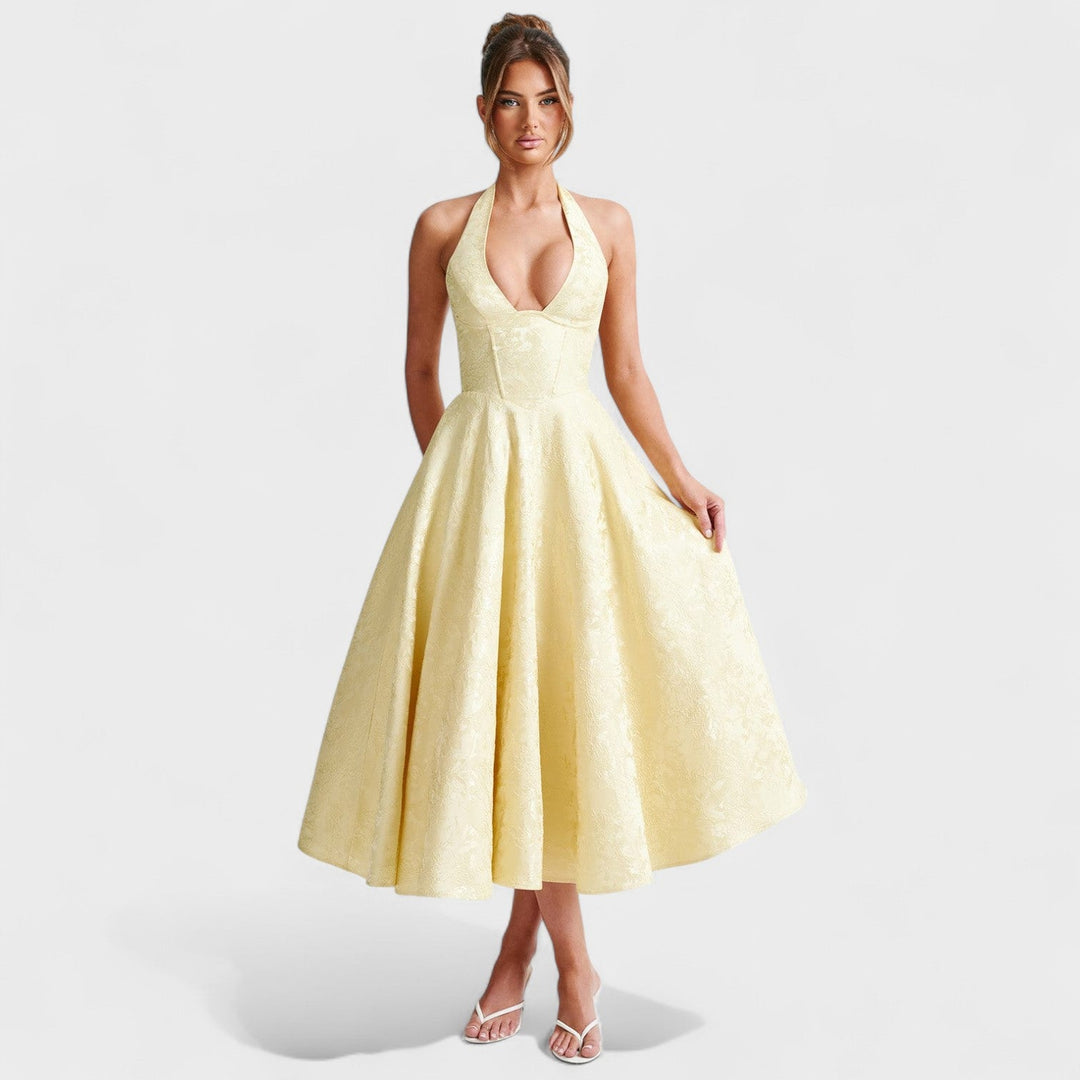 Elisa - Vestido midi texturado