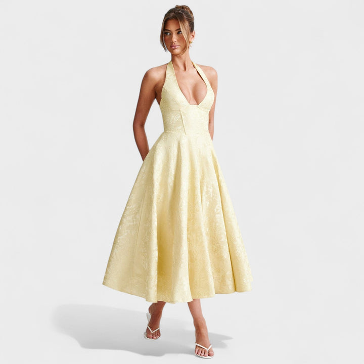 Elisa - Vestido midi texturado
