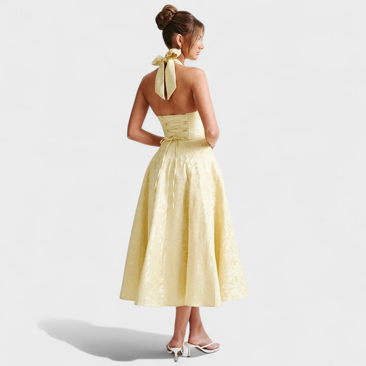 Elisa - Vestido midi texturado