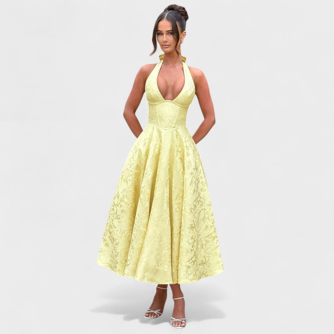 Elisa - Vestido midi texturado