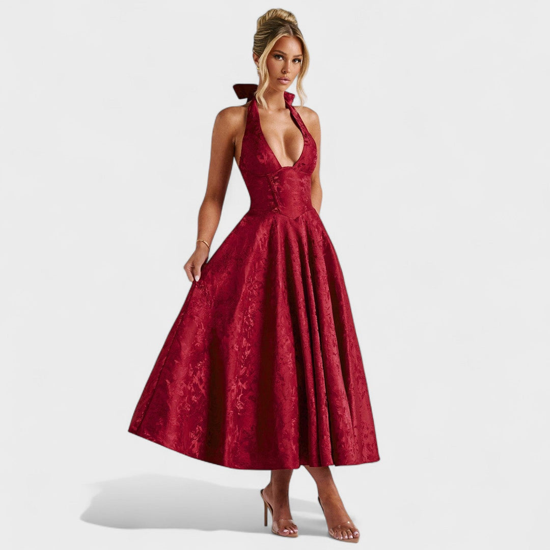 Elisa - Vestido midi texturado