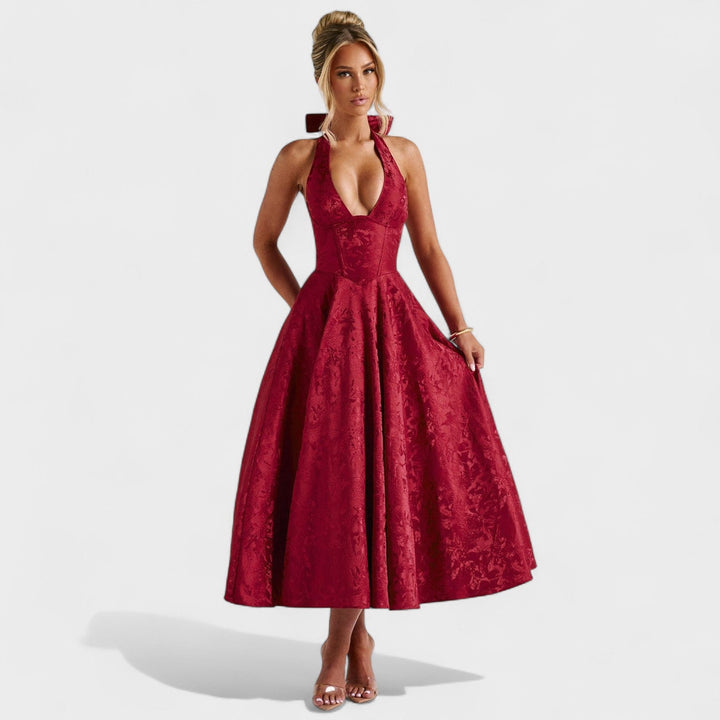 Elisa - Vestido midi texturado
