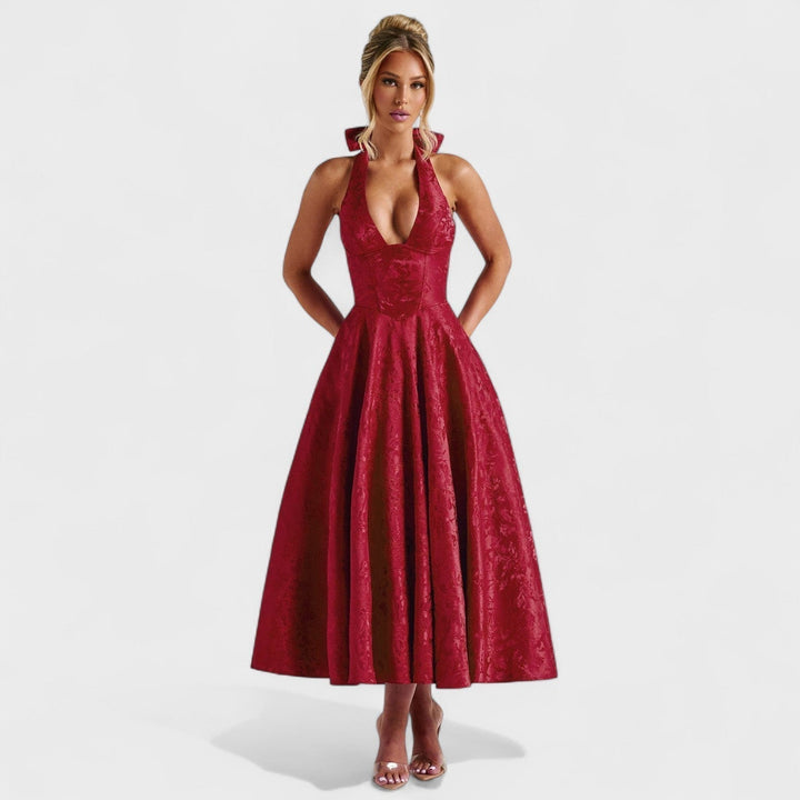 Elisa - Vestido midi texturado