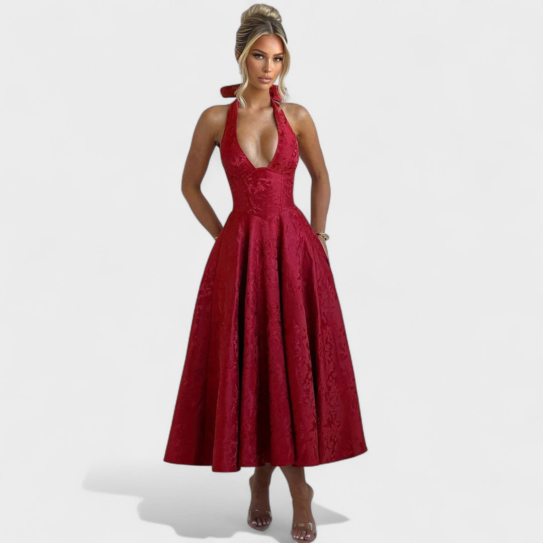 Elisa - Vestido midi texturado