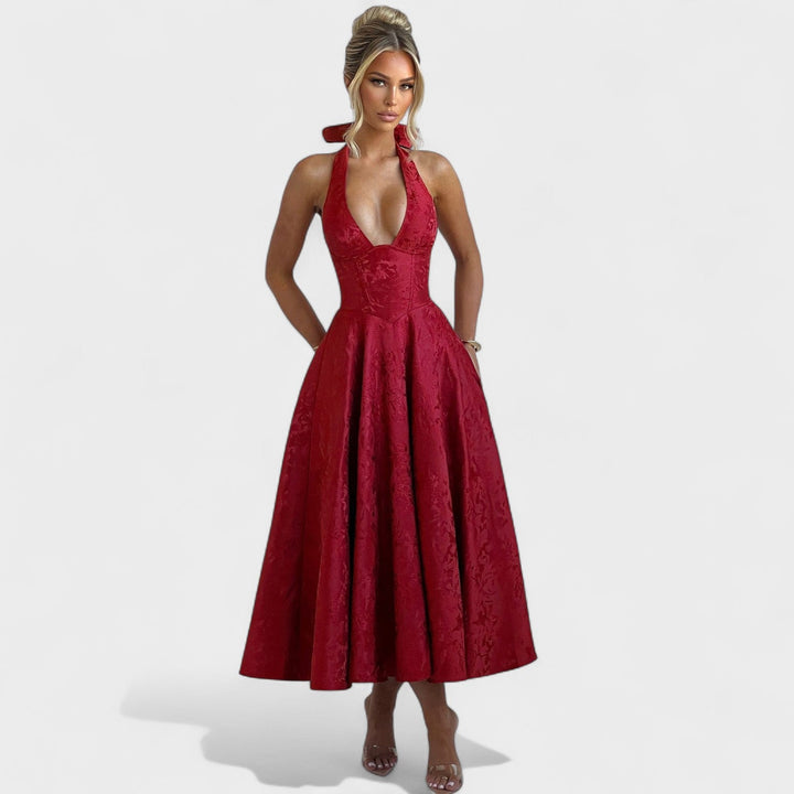 Elisa - Vestido midi texturado