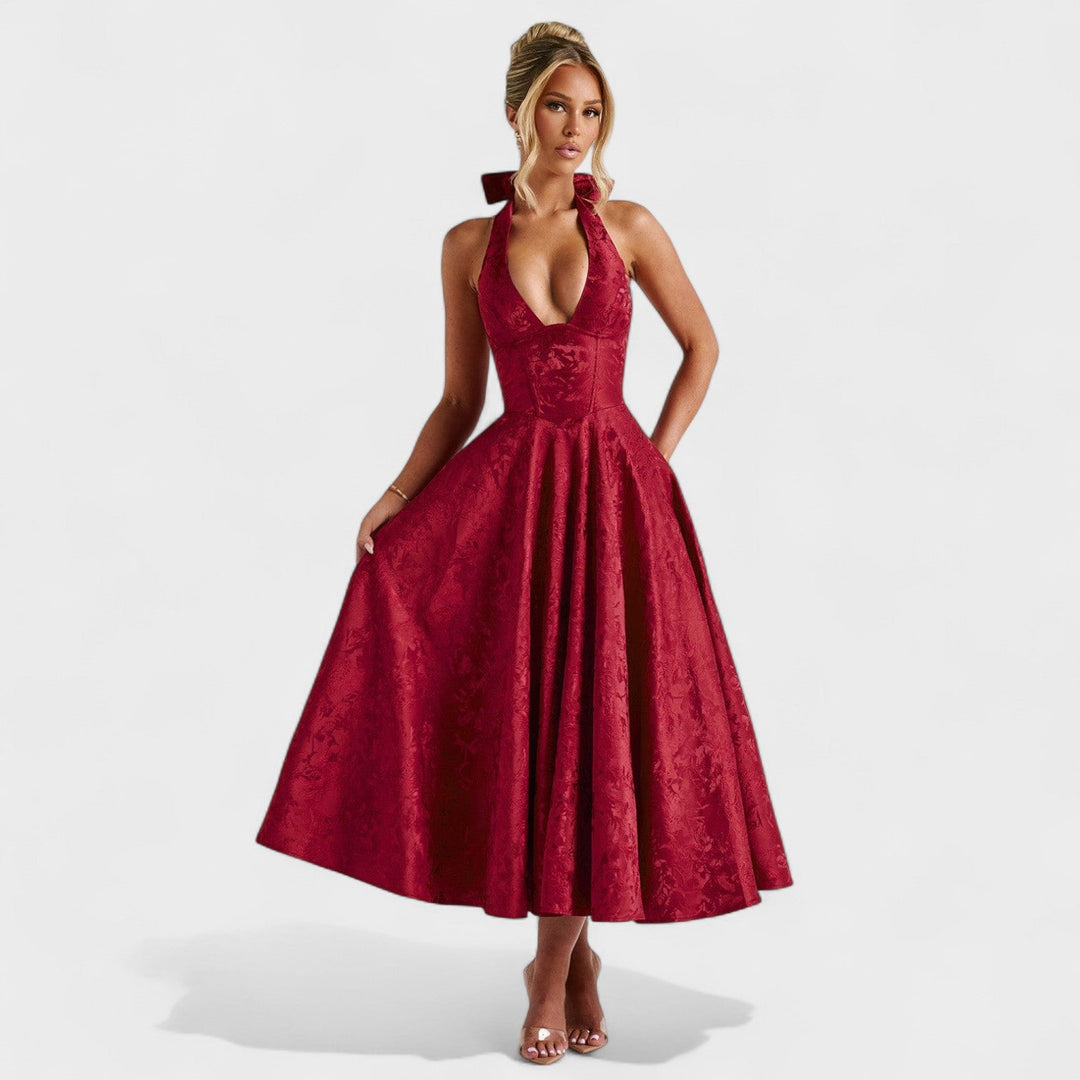 Elisa - Vestido midi texturado